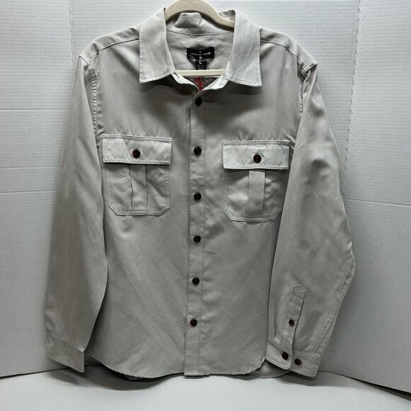LARGE MENS LONG SLEEVE BUTTON DOWN FRONT NWT - Picture 1 of 14
